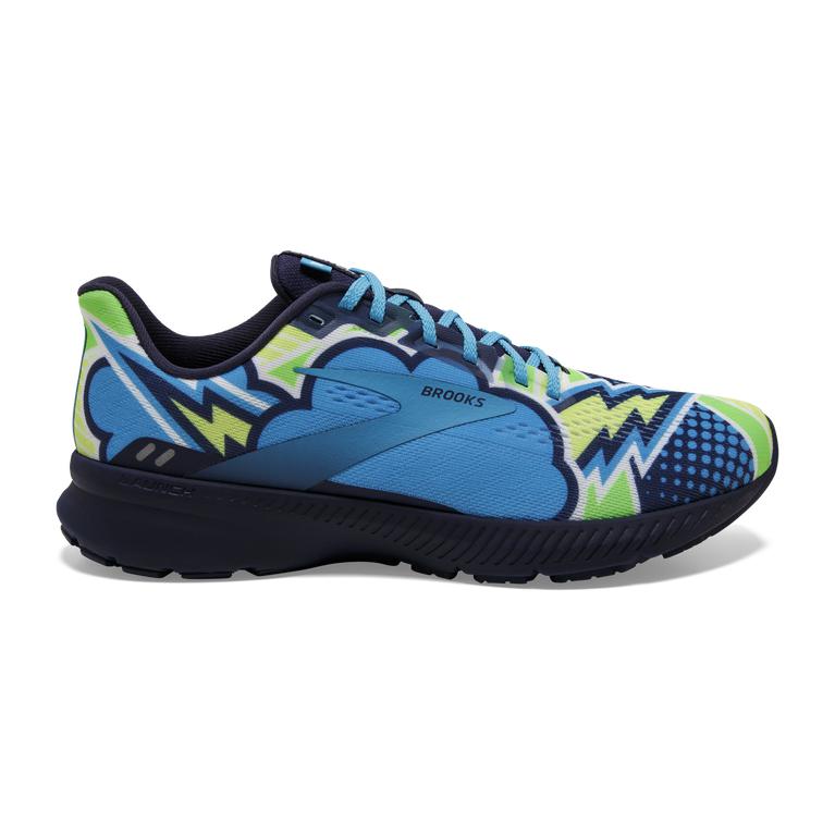 Brooks Launch 8 Light-Cushion Road Running Shoes - Women's - Navy/Blue/Green (34761-JTOF)